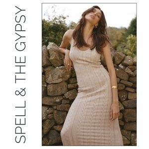 Nwt Spell Frenchie Rib Slip Midi Dress Size Small